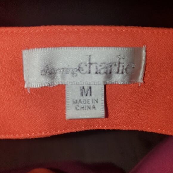 Charming Charlie size medium orange scalloped top dress with side zipper - Picture 7 of 9